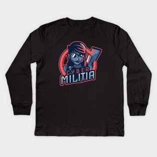 Cyber Militia Kids Long Sleeve T-Shirt